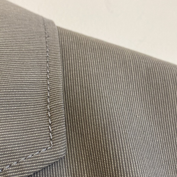 John Varvatos Blazer Mens 40 Gray Stripe Single Breast Light Unstructured Jacket - Picture 6 of 15